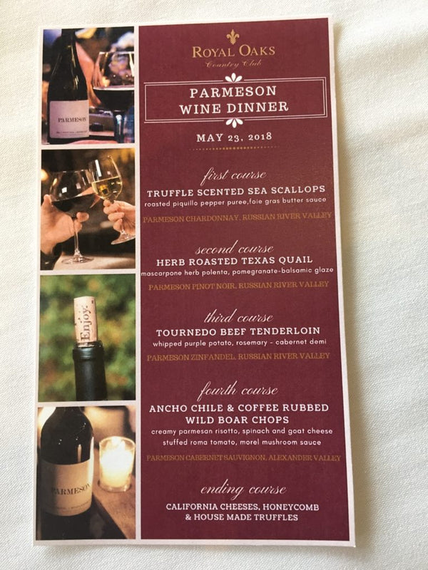 Wine Dinner | Royal Oaks Country Club | Houston, TX | May 23rd